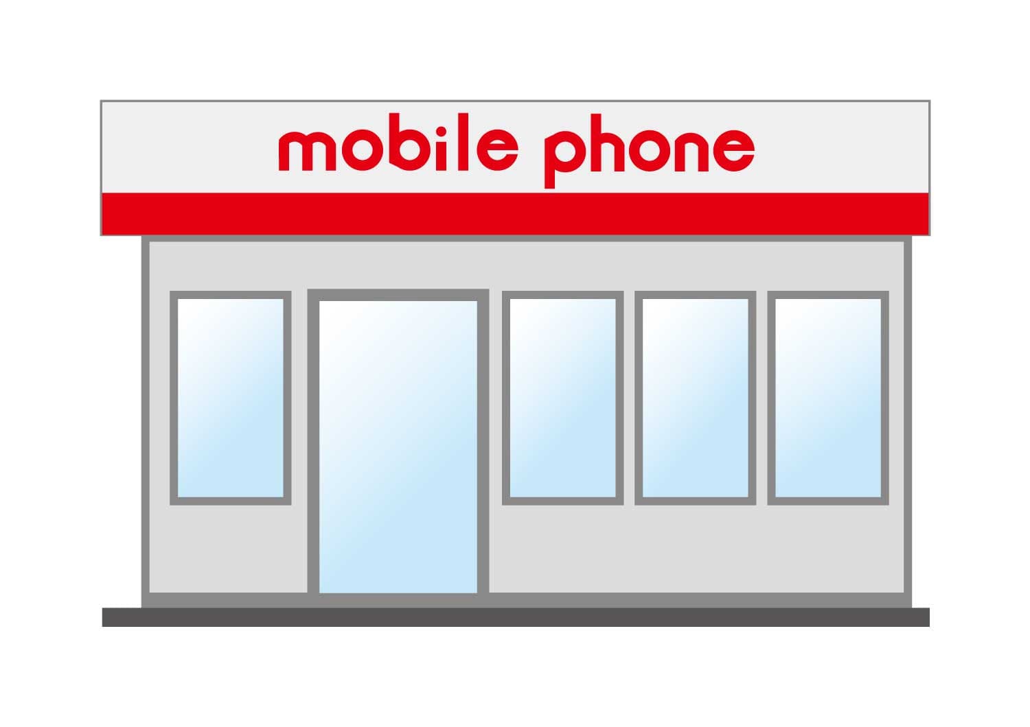 スマホショップのイラスト
